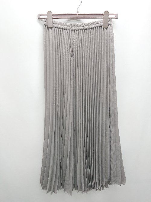 ◇ NATURAL BEAUTY BASIC ナチュラルビューティーベーシック ロング丈 プリーツ スカート サイズM グレー系 レディース P 【中古】