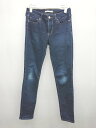 ◇ Levi's リーバイス ストレッチ 711 SKINNY ジーンズ デニム パンツ サイズ26 ネイビー レディース P 【中古】