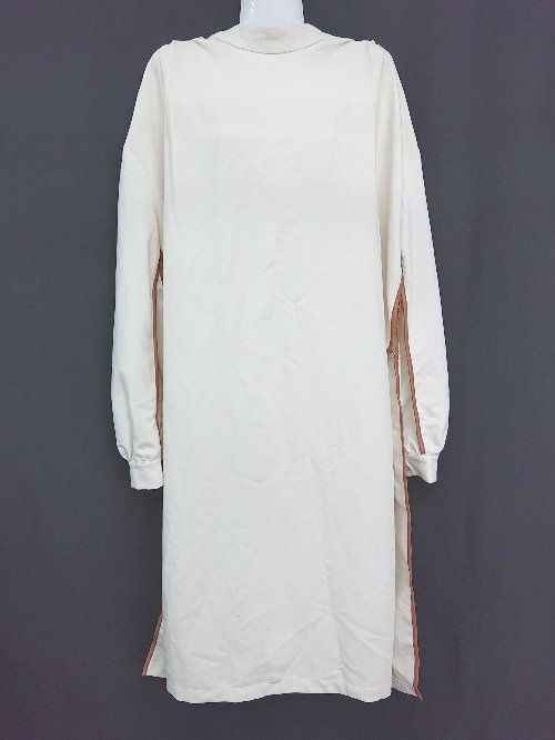 ◇ ◎ lawgy ラウジー パイピング 長袖 膝下丈 ワンピース サイズF ライトベージュ レディース P 【中古】