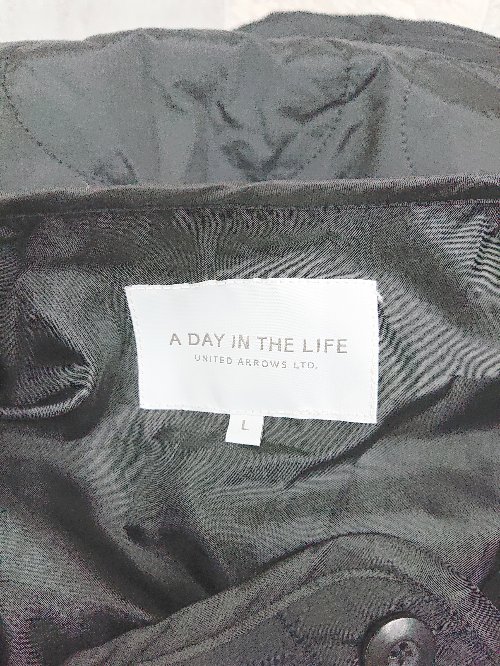 ◇ A day in the life UNITED ARROWS アデイインザライフ 長袖 ブルゾン ジャンパー サイズL ブラック レディース P 【中古】