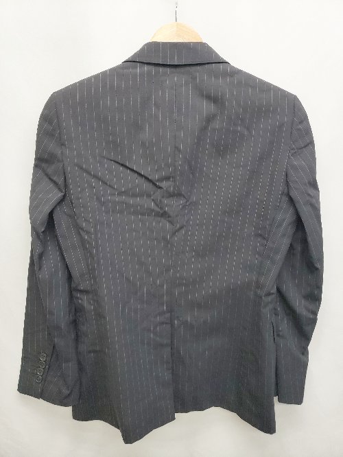 ◇ THE SUIT COMPANY SUPER100’S ピンストライプ 長袖 スーツ ジャケット サイズM ネイビー レディース P 【中古】