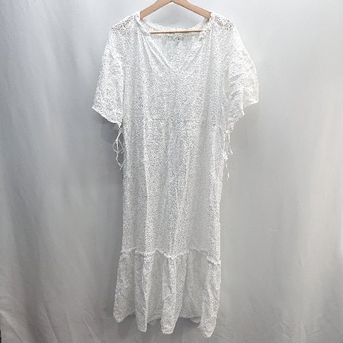 ◇ luana ルアーナ 半袖 ロング丈 ワンピース サイズ表記なし ホワイト系 レディース E 【中古】