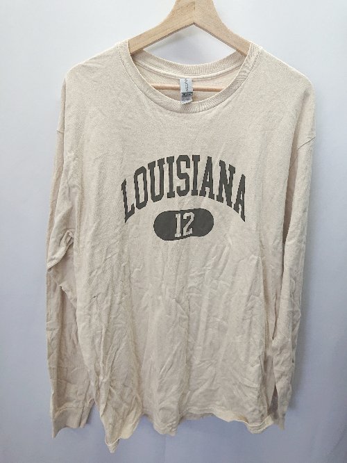 ◇ GILDAN ギルダン 長袖 ロンT サイズL/G/G ベージュ系 メンズ E 【中古】