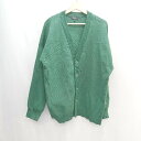 ◇ PAGEBOYLIM ロゴ刺繡 長袖 カーディガン サイズF ダークグリーン レディース メンズ E 【中古】