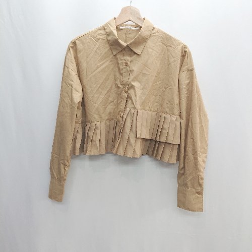 ◇ YEVS 長袖 シャツ サイズF キャメル系 レディース E 【中古】 ◇ YEVS 長袖 シャツ サイズF キャメル系 レディース E 【中古】