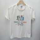 ◇ BLACK BRICK イラストプリント キッズ 半袖 Tシャツ サイズ150 ホワイト 女の子 男の子 E 【中古】