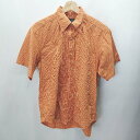 ◇ snooker チェック柄 半袖 シャツ サイズM オレンジ イエロー メンズ E 【中古】(4)