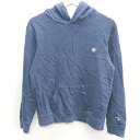 ◇ Champion チャンピオン キッズ 長袖 スウェットトレーナー サイズ160 ネイビー系 レディース メンズ E 【中古】