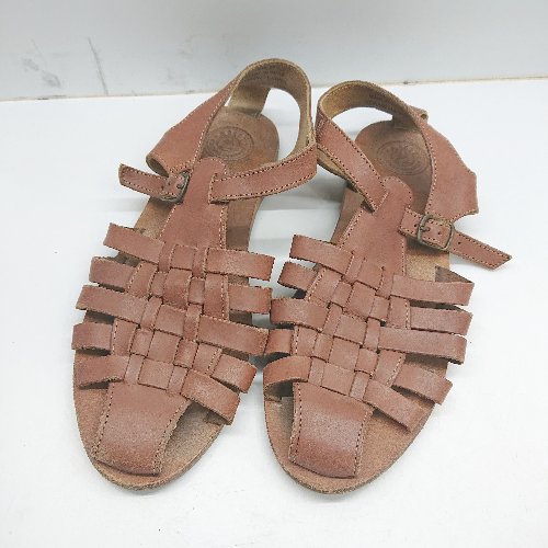 ◇ AMIT LEATHER COMPANY アミットレザーカンパニー サンダル サイズ37 ブラウン メンズ E 【中古】 ◇ AMIT LEATHER COMPANY アミットレザーカンパニー サンダル サイズ37 ブラウン メンズ E 【中古】
