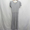 ◇ tocco closet トッコ クローゼット Vネック 薄手 シンプル 半袖 ロング丈 ワンピース サイズM グレー レディース E 【中古】