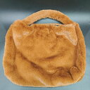 ◇ VINCENT PRADIER フェイクファー トート バッグ ブラウン レディース E 【中古】