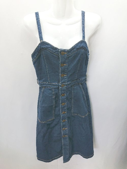 ◇ Heather ヘザー デニム ミニ丈 ワンピース サイズS ブルー レディース E 【中古】