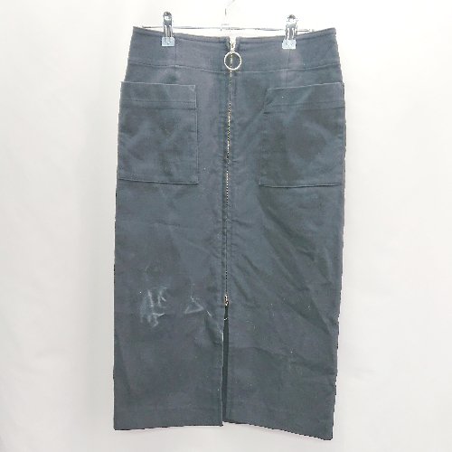 ◇ NOBLE 膝丈 タイト スカート サイズ38 ネイビー レディース E 【中古】