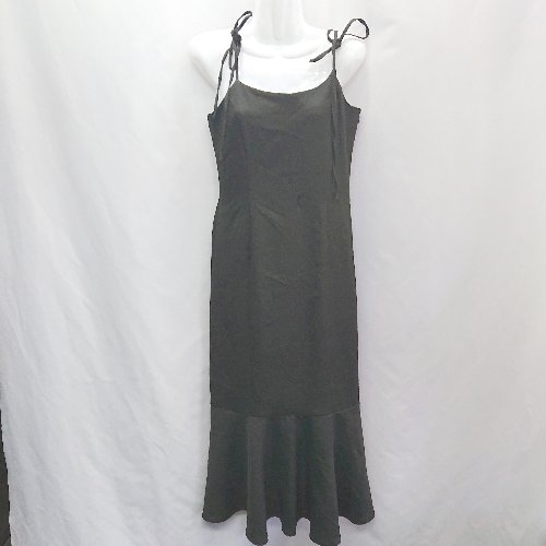 ■ one after another NICE CLAUP ロング丈 ワンピース サイズF ブラック レディース E 【中古】