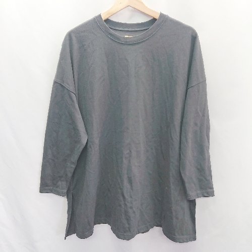 ◇ reca ロゴ刺繡 長袖 ロンT サイズF グレー レディース E 【中古】