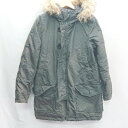 ■ BEAMS 長袖 中綿ジャンパー サイズM ブラック ブラウン メンズ レディース E 【中古】