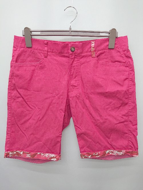 ◇ adidas アディダス ポイント カモフラ カジュアル ハーフパンツ サイズO/XG ピンク メンズ P 【中古】