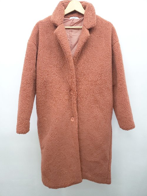 ■ J.FERRY ジェイフェリー ボア カジュアル 長袖 ブルゾン ジャンパー サイズM テラコッタ系 レディース P 【中古】