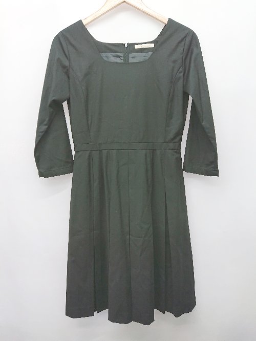 ◇ BEAMS LIGHTS ビームス ライツ 七分袖 膝丈 ワンピース サイズ38 ブラック レディース P 【中古】