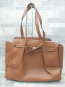 ◇ NATURAL BEAUTY BASIC ナチュラルビューティー シンプル オフィス系 トート ハンド バッグ ブラウン レディース P 【中古】(4)