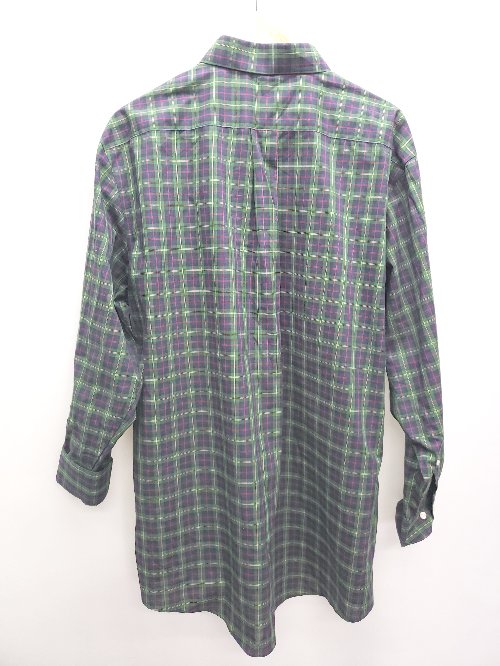 ◇ Stafford スタッフォード チェック柄 長袖 シャツ サイズ17 1/2 36-37 グリーン ネイビー マルチ メンズ P 【中古】
