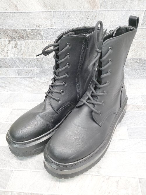 ■ MONO-MART モノマート ショート ブーツ サイズM ブラック レディース P 【中古】
