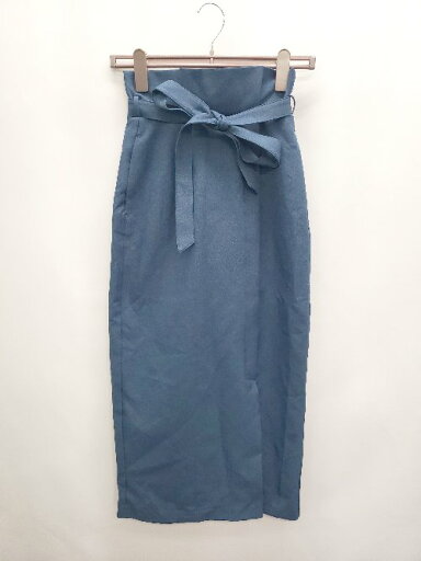 ◇ ◎ SENSE OF PLACE タック スリット ロング丈 ナロー スカート サイズXS ブルー レディース P 【中古】 ◇ ◎ SENSE OF PLACE タック スリット ロング丈 ナロー スカート サイズXS ブルー レディース P 【中古】