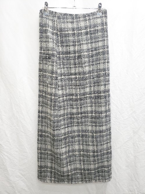 ◇ GRL グレイル 秋冬 タータンチェック ロング タイト スカート サイズM グレー ブラック マルチ レディース P 【中古】