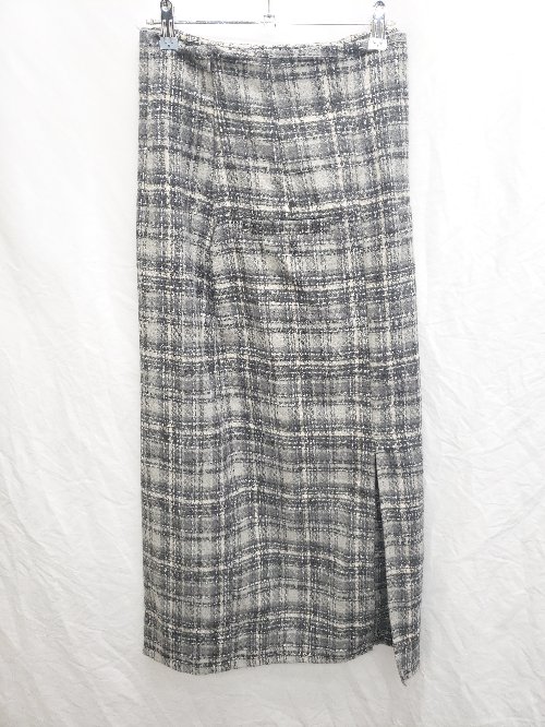 ◇ GRL グレイル 秋冬 タータンチェック ロング タイト スカート サイズM グレー ブラック マルチ レディース P 【中古】