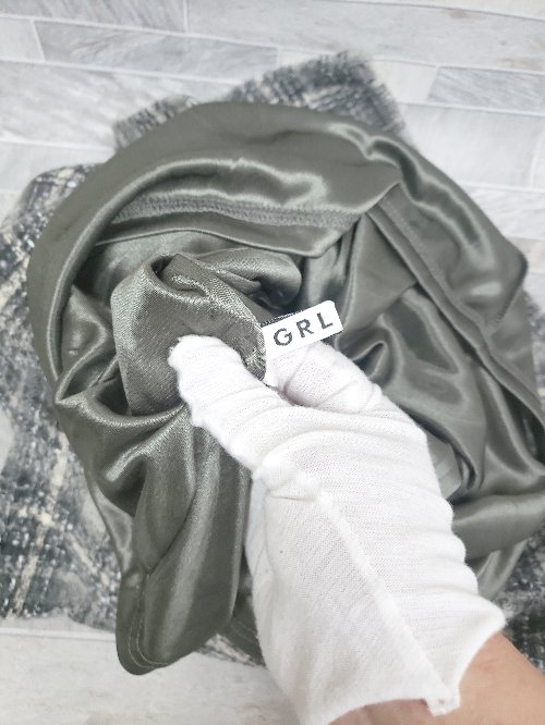 ◇ GRL グレイル 秋冬 タータンチェック ロング タイト スカート サイズM グレー ブラック マルチ レディース P 【中古】