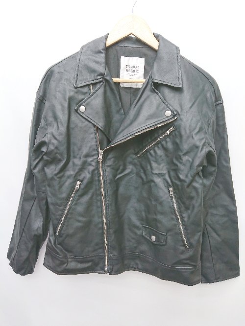 ◇ PAGEBOY ページボーイ ALICIA フェイクレザー 長袖 ライダースジャケット サイズS ブラック レディース P 【中古】