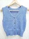 ◇ ◎ ●未使用● And Search タグ付き Vネック ベスト サイズM ブルー レディース メンズ P 【中古】