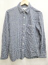 ◇ BEAUTY&YOUTH UNITED ARROWS ギンガムチェック 長袖 シャツ ブラウス サイズM ネイビー ホワイト レディース メンズ P 【中古...