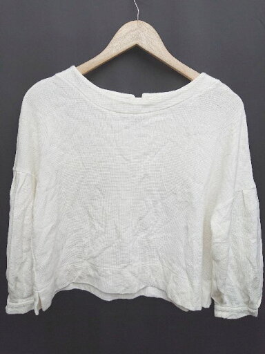 ◇ ◎ iki イキ ボートネック 長袖 Tシャツ カットソー サイズF ホワイト レディース P 【中古】 ◇ ◎ iki イキ ボートネック 長袖 Tシャツ カットソー サイズF ホワイト レディース P 【中古】