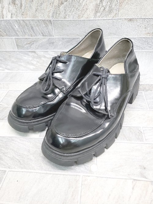 ◇ Oriental Traffic オリエンタルトラフィック タンクソール レースアップ シューズ サイズ37 ブラック レディース P 【中古】