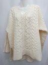 ◇ AMERICAN HOLIC アメリカンホリック スリット ケーブルニット 長袖 セーター サイズL アイボリー レディース P 【中古】
