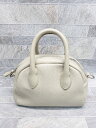 ◇ antiqua アンティカ シンプル 無地 ショルダー ハンド バッグ ベージュ レディース P 【中古】