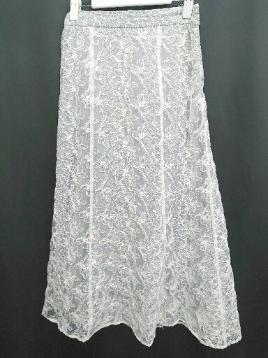 ◇ mysty woman ミスティウーマン 刺繍 ロング Aライン スカート サイズM ホワイト系 レディース P 【中古】 ◇ mysty woman ミスティウーマン 刺繍 ロング Aライン スカート サイズM ホワイト系 レディース P 【中古】