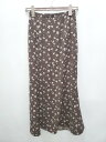 ◇ MOUSSY マウジー 花柄 ロング マーメイド スカート サイズ2 ダークブラウン ホワイト系 レディース P 【中古】(4)