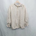 ■ An MILLE 長袖 パーカー サイズF ベージュ レディース E 【中古】