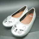 ◇ sorotto キッズ ねこモチーフ バレエシューズ サイズ22 シルバー ブラック 女の子 E 【中古】(4)