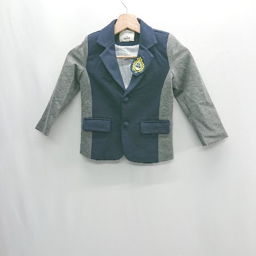 ◇ minibear ミニベアー キッズ 長袖 ジャケット サイズ110 グレー ネイビー 男の子 E 【中古】