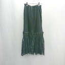 ◇ GU × UNDERCOVER 花柄 レース ロング丈 チュール スカート サイズM ブラック レディース E 【中古】