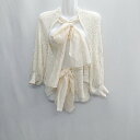 ◇ ◎ one after another NICE CLAUP 長袖 カーディガン サイズF アイボリー レディース E 【中古】