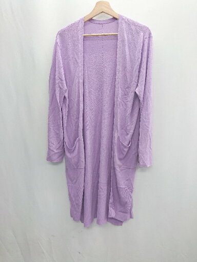◇ COLLAGE GALLARDAGALANTE 長袖 ロングカーディガン サイズF パープル レディース E 【中古】 ◇ COLLAGE GALLARDAGALANTE 長袖 ロングカーディガン サイズF パープル レディース E 【中古】