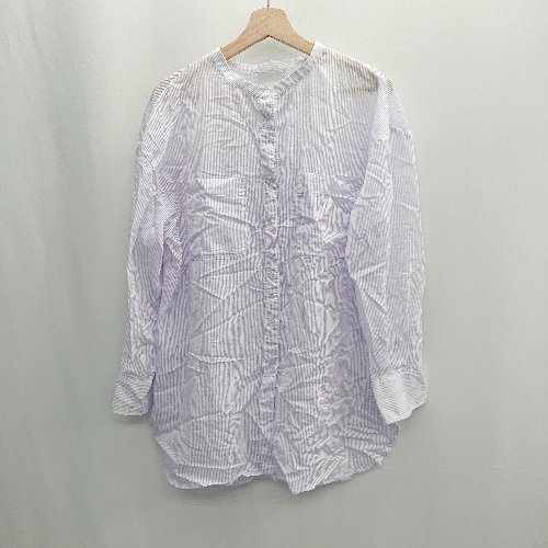 ◇ mystic ミスティック ストライプ 長袖 チュニック サイズF パープル系 レディース E 【中古】 ◇ mystic ミスティック ストライプ 長袖 チュニック サイズF パープル系 レディース E 【中古】