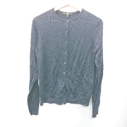 ◇ UNIQLO ユニクロ 長袖 カーディガン サイズM ネイビー レディース E 【中古】