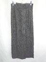 ◇ Louere ストライプ柄 ロング丈 タイト スカート サイズM ブラック ホワイト レディース E 【中古】(4)