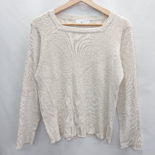 DIDCOAT ディスコート 長袖 ニットトップス サイズM ライトベージュ レディース 【中古】 DIDCOAT ディスコート 長袖 ニットトップス サイズM ライトベージュ レディース 【中古】