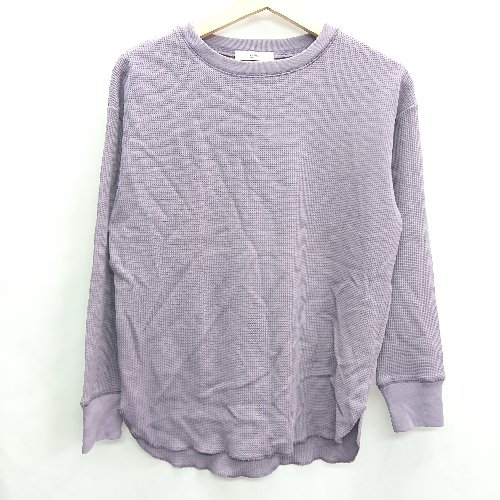 ◇ relume 長袖 ワッフルロンT サイズF パープル レディース E 【中古】 ◇ relume 長袖 ワッフルロンT サイズF パープル レディース E 【中古】
